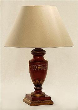 ALEXANDERS  32 CM 32 CM GOLD/RED AMPHORA LAMP
